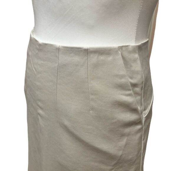 Banana Republic Beige Cotton Blend Pencil Skirt | Sz. 0 | EUC - Picture 2 of 8